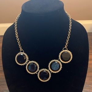 Black “onyx” and Turquoise Statement Necklace